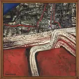 Robert Ellis, Motorway/City No. 7, oil on board