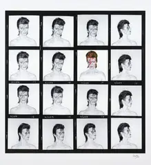 Brian Duffy, David Bowie, Aladdin Sane, 1973 (Contact Sheet), archival pigment print, edition of 25