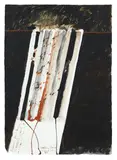 Ralph Hotere, Drawing for a Black Remuera Painting, watercolour and acrylic on paper