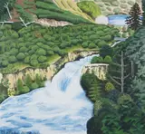 Dick Frizzell, The Huka Falls, oil on board