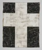 John Nixon, Untitled, acrylic on hessian (1983)