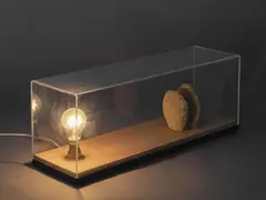 Bill Culbert, Moonlight Creek No. I, electrical fitting, wood and rocks