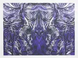 Judy Millar, Flip (Violet), screenprint on paper, 1/10