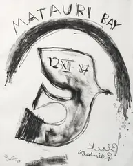 Ralph Hotere, Black Rainbow at Matauri Bay, lithograph, 22/30