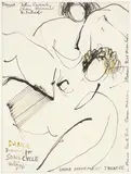 Ralph Hotere, Dance, Drawing for Song Cycle, ink on paper