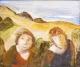 Patricia France, Aramoana, gouache on board
