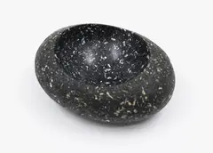 Bowl by Joe Sheehan, black and white stone, sold Feb 2026