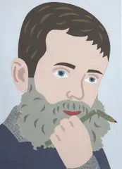 Gavin Hurley, Untitled (Portrait), paper collage