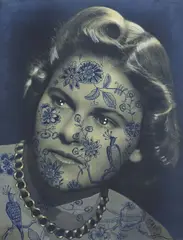 Sam Mitchell, Delf, ink on found photograph