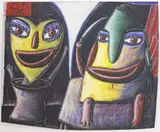 Jennifer Dolezel, The Wooing, oilstick on paper