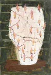 Flame On by Tony de Lautour, oil and mixed media on canvas, 1992, sold Feb 2026