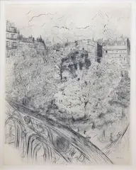 Le Square Vintimille by Édouard Vuillard, etching and drypoint (1937), offered Feb 2026