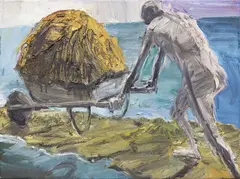 Euan MacLeod, Wheelbarrow study, oil on canvas
