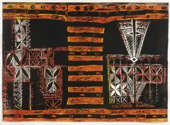 Ole Tautaua by Fatu Feu'u, woodcut, 20/40, sold Feb 2026