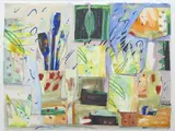 Jane Zusters, Seeing Iris, mixed media and collage on paper
