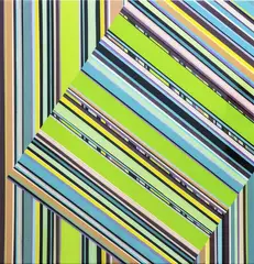 Anne Riethmaier, Centre Fold, acrylic and liquid glass on board