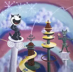 Kenny Scharf, Felix the Cat in Space, Giclée print