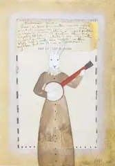 Barbara Franklet, Untitled, mixed media on card