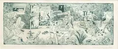 Staying Alive by Bill Hammond, etching on paper, 1980, edition of 15, sold Feb 2026
