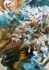 Grace Wright, Fate Undecided Yet Wouldn’t You Like to Know, oil on linen