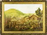 Thomas William Downes, The Sale of Whanga-Nui (Wanganui), 1840, 1840, oil on canvas