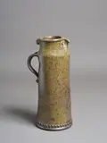 Barry Brickell, Large Thinso jug, salt glazed stoneware, with typical pinched rim with stylised characterful beak form spout