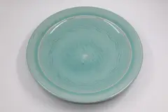 Greg Barron, Large celadon dish, glazed porcelain