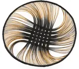 Ruth Castle, Large radiating dish, fish basket weaving technique, fine rattan core dyed with Condys crystals