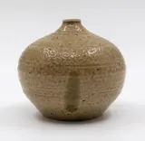 Len Castle, Early small orb vase, salt glazed stoneware probably fired at Crum Brickworks (minor chipping to the base probably due to manufacturing)