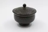 Mirek Smisek, Small lidded pot, salt glazed stoneware