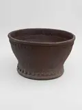 Barry Brickell, Garden planter, unglazed earthenware with fluted walls and impressed decorative patterns to the rims