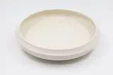 Ernest Shufflebotham for Crown Lynn, Hand-potted bowl, with white cream glaze, shape no. 55