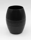 Ernest Shufflebotham for Crown Lynn, Rare large black glazed vase, shape no. 59 (hairline crack)