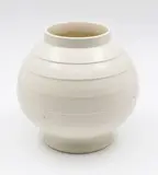 Large hand-potted vase by Ernest Shufflebotham for Crown Lynn, with white cream glaze, shape no. 15, offered Feb 2026