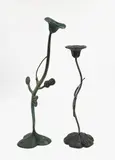 Matthew von Sturmer, Two single candlesticks, bronze