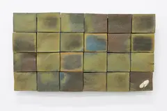 Keith Blight, Karekare Ironsands, 24 ceramic tile wall hanging