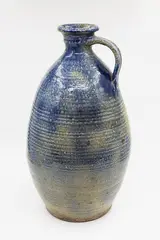 Paul Melser, Large floor pot, stoneware with blue salt glaze