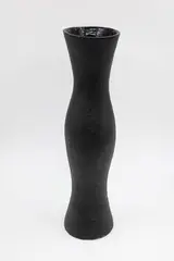 Katherine Smyth, Tall slender vase, stoneware with matt black glaze and finish