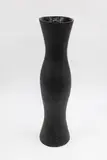 Katherine Smyth, Tall slender vase, stoneware with matt black glaze and finish