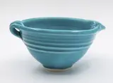 Tony Sly, Pouring bowl, white earthenware with bright alkaline blue glaze