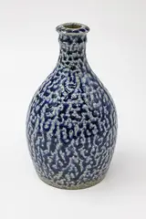 Ben Woollcombe, Blue bottle, salt glazed stoneware, made in 1978 in Waiheke Island