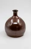 Rod Davies, Bottle vase, stoneware with kaki glaze