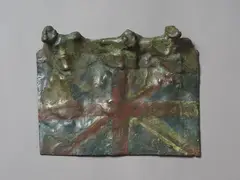 Greer Twiss, Patriots Flag, cast bronze and pigment (1966)