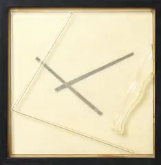 Greer Twiss, Vacuum Formation Print I (Leg), styrene, acrylic and foil (1970)
