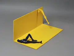 Greer Twiss, Plane No. 7 (Jump), lacquered bronze and aluminium (1970)