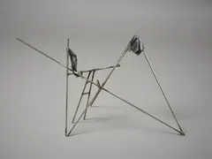 Tripod – Maquette for the BNZ Sculpture by Greer Twiss, lead and stainless steel (circa 1983), sold Feb 2026