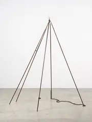 Greer Twiss, Twin Triangles, bronze and steel (1980)
