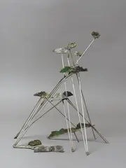 Greer Twiss, Clouds and Islands, cast bronze, pigment and stainless steel