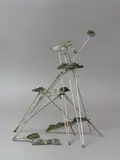 Greer Twiss, Clouds and Islands, cast bronze, pigment and stainless steel