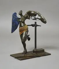 Greer Twiss, Blue Winged Venus, cast bronze, pigment and fabric